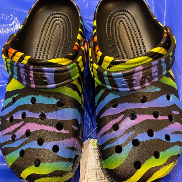 CROCS Shoes - Classic Zebra Pride clog